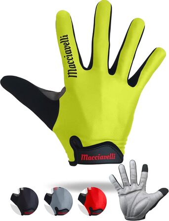 Велосипедні рукавички MACCIAVELLI - унісекс, для MTB, з сенсорним екраном, жовті, розмір L
