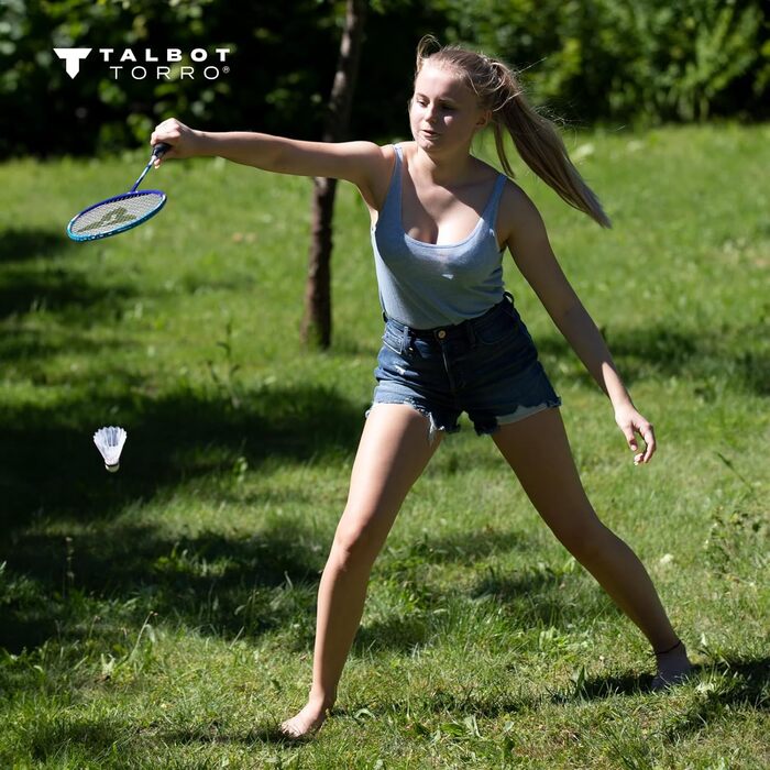 Преміум набір для бадмінтону Talbot Torro 2-Fighter Pro, 2 графітові ракетки, 2 волани, сумка
