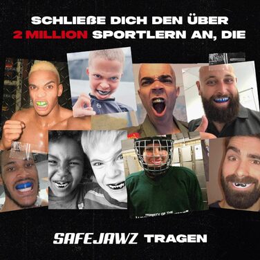 Захист зубів SAFEJAWZ Sport для дорослих та дітей. Капа для контактних видів спорту (ругбі, ММА, бокс, дзюдо, хокей) з прапором Німеччини