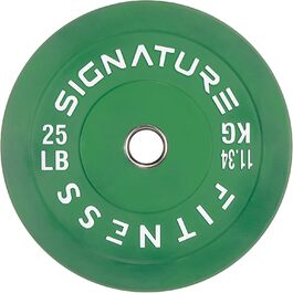 Олімпійський диск Signature Fitness 5,1 см з металевою втулкою, 11,3 кг, кольоровий