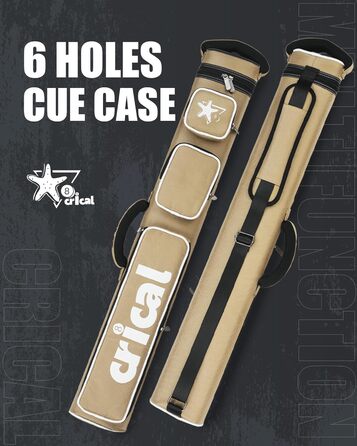 Кейс для більярдних київ CRICAL, 2 x 2 жорсткі кишені для снукеру, з штучної шкіри/оксфордської тканини, жовтий