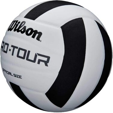 Волейбольний м'яч Wilson для залу, офіційний розмір, Pro Tour, чорний/білий