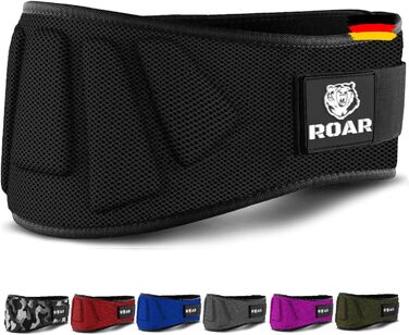 Пояс для важкої атлетики Roar® для чоловіків та жінок, пауерліфтинг, кросфіт, фітнес, шкіряний атлетичний ремінь для тренувань у спортзалі