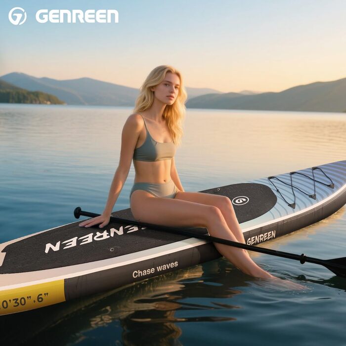 Надувне SUP-борд Extra Groß для всіх рівнів підготовки, 335x86 см, з аксесуарами, камера, 3 фіни