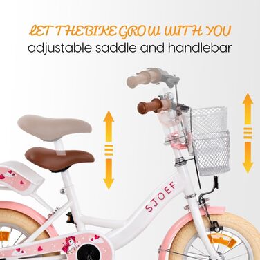 Дитячий велосипед Dolly 12 дюймів | для дівчаток 2-4 роки | з бічними колесами | проста збірка | білий