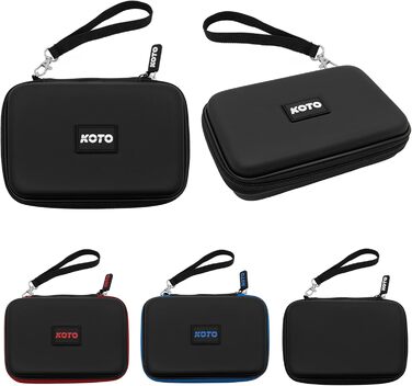 Дартс-кейс KOTO Dartwallet Eva Medium чорний, чохол для дротиків з блискавкою, логотип, футляр для дартсу