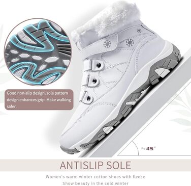 Зимові черевики VITIKE для жінок, теплі, з підкладкою, снігоступи, осінні, туристичні, зимові, 35 EU, білий, зелений