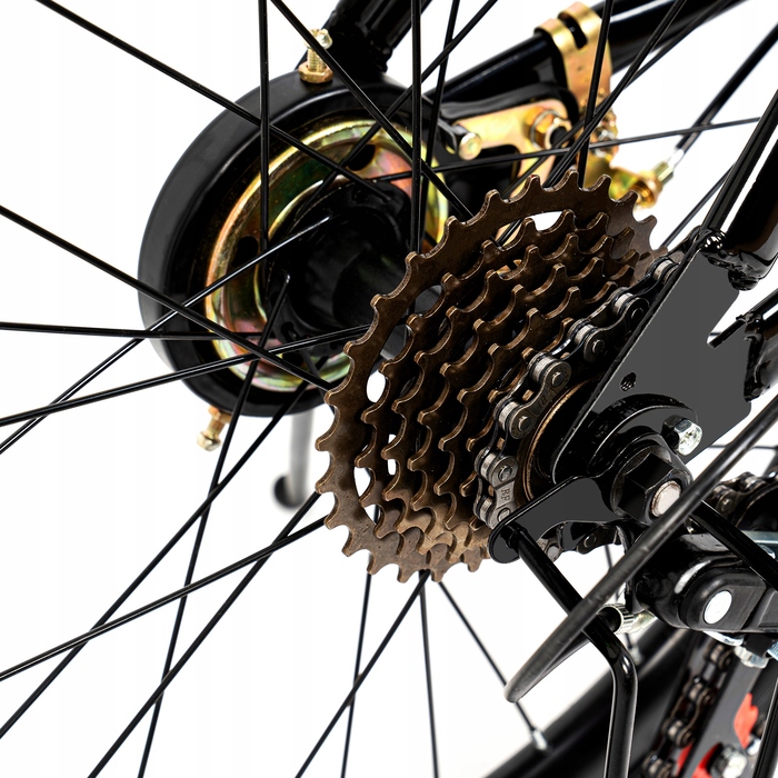 Дитячий гірський велосипед 20 дюймів, 7 швидкостей, навантаження до 85 кг, червоний