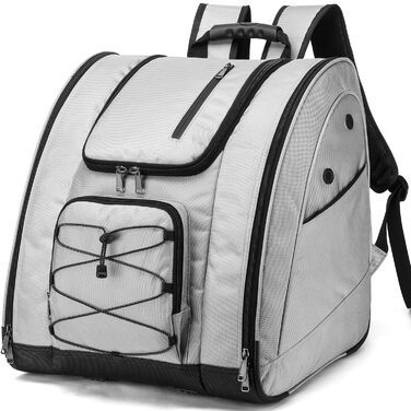 Чохол для лижних черевиків з рюкзачними лямками, рюкзак для лиж/сноуборду, сірий