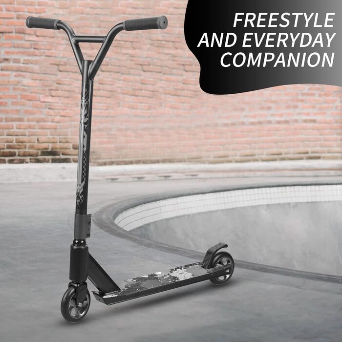 Трюковий самокат MEE GOO Pro Freestyle для скейт-парку, легка алюмінієва дека, міцна рама до 100 кг, підшипники ABEC-10, для початківців і досвідчених