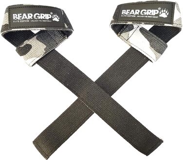 Преміум ремені для тяги BEAR GRIP Dual Ply, Elite Edition, камуфляж