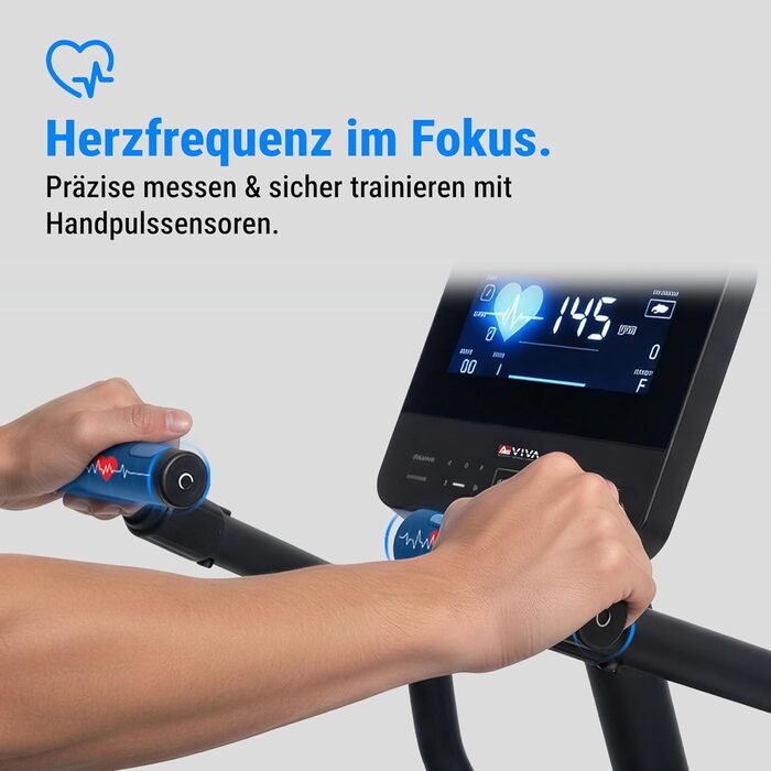 Велотренажер AsVIVA R7 Liegeergometer: Електричний, з сидінням та спинкою, 24 програми, 18 кг маховик, вимірювання пульсу