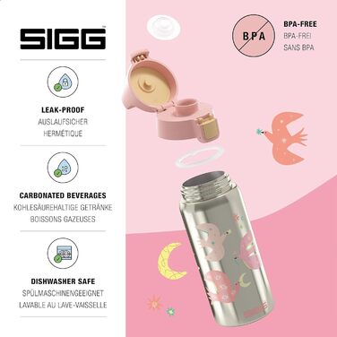 Термос-пляшка SIGG Shield ONE для дітей, ізольована, для газованих напоїв, герметична, легка, без BPA, 0,5 л, Fly Away