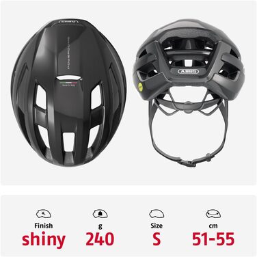 ABUS PowerDome MIPS шолом для велосипеда - легкий шолом з вентиляцією та захистом від ударів, Made in Italy, для жінок та чоловіків, білий (глянцевий білий)