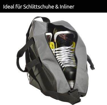 Сумка для ковзанів Sherwood: для ковзанів, роликів та хокею. Чорна сумка для дорослих та дітей