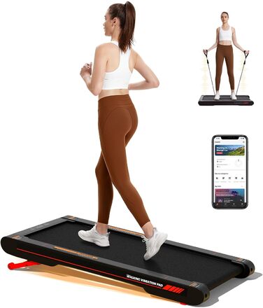 Ходунковий килимок з APP, бігова доріжка для дому 6 км/год, ходункова доріжка для офісу та дому з пультом дистанційного керування (Чорний)