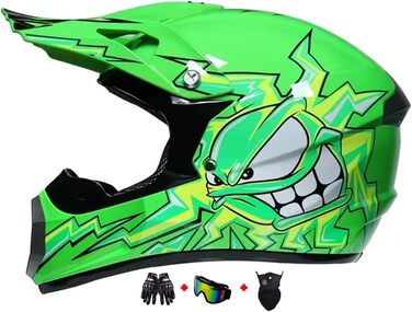 Дитячий мотокросовий шолом Fullface для MTB, ABS, з рукавичками, маскою та окулярами, шолом для кросового мотоцикла, ендуро, Downhill, ATV