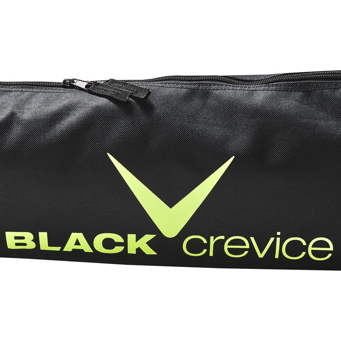 Чохол для лиж Black Crevice Nordic 210 см, міцний, 600D/PVC, з подвійною застібкою-блискавкою і ременем, чорний/жовтий
