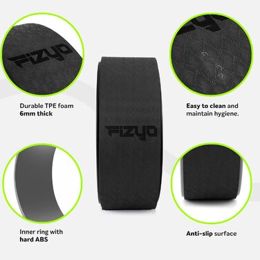 Йога-колесо Fizyo Ø 32 см – для розтяжки спини та полегшення болю – стабільне, неслизьке – для йоги, пілатесу, розтяжки та стретчингу, сіре