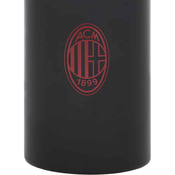 Пляшка для води AC Milan з алюмінію з карабіном, 750 мл, офіційна, червона, з монохромним гербом, для фанатів Россонері
