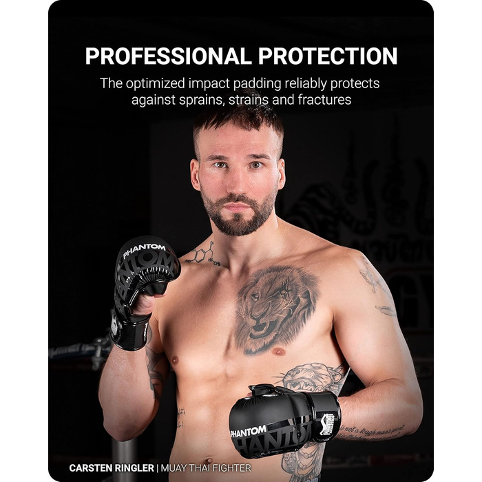 Рукавички боксерські Phantom Apex MMA | Професійні рукавички для спарингу, бою, боксу, фріфайту, чорні S/M