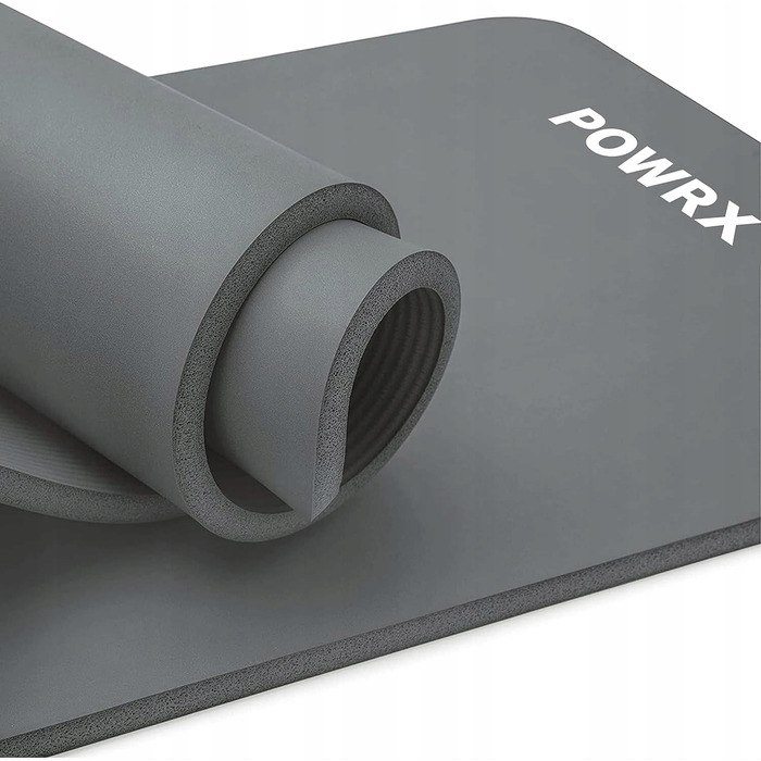 Професійний товстий гімнастичний килимок POWRX 183x60x1,5 см, сірий