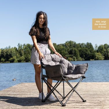 Крісло для кемпінгу Skandika Moonchair XL/Mala: зручне складане крісло з мішком для перенесення | Міцний сталевий каркас | Для дому та відпочинку на природі (Garten, Balkon, Reisen)