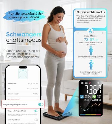 Вага для вимірювання жиру тіла з 8 електродами, персональна вага з Bluetooth, аналіз складу тіла, дисплей, 180 кг, BMI, протеїн, BMR, чорно-зелений