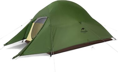 Намет Naturehike Cloud Up 2 - ультралегкий двомісний намет 3-4 сезон для кемпінгу та піших прогулянок, 20D, оливковий