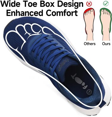 Кросівки для бігу широкі чоловічі/жіночі, зручні, дихаючі, спортивні, розмір 37-47 (41 EU, блакитні)