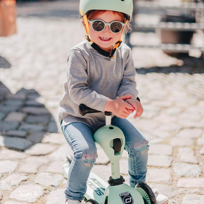 Highway Kick 1 Scoot & Ride - двосторонній беговел-каталок з сидінням (зелений)