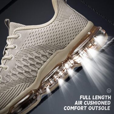 Чоловічі кросівки для бігу з повітряною подушкою, дихаючі, для тенісу, модні, з неслизькою підошвою, для тренувань, відпочинку, спорту, фітнесу, комфортні туристичні черевики (40 EU, Хакі)