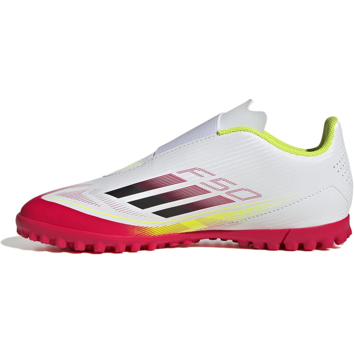 Дитячі футбольні бутси adidas F50 Club Hook and Loop для штучного поля, 32 EU, білий/чорний/жовтий