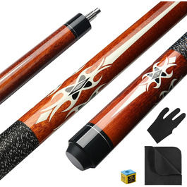 Більярдний кий Pool Cue 58 дюймів з канадського клена, 13 мм наконечники, для професійних гравців, 1/2 Maple, білий