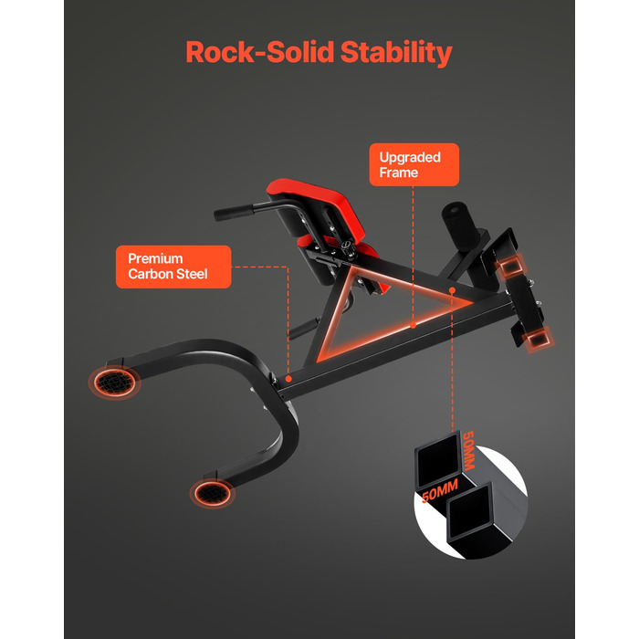 VEVOR римський стул для гіперекстензій, банк гіперекстензій, тренажер для пресу, фітнес-лавка для дому, 136 кг, регульований