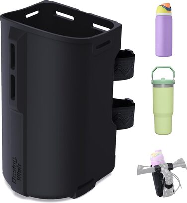 Тримач для пляшок Design Wish 12-40oz для велосипеда без гвинтів, універсальний фляготримач для води, аксесуар для велосипеда, чорний
