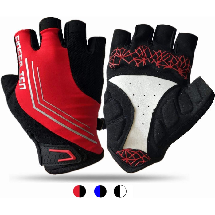 Фінґер Тен Ручні рукавички для велосипеда, MTB, Downhill, хайкінг, хайкінг, чоловічі/унісекс (XXL, червоний)