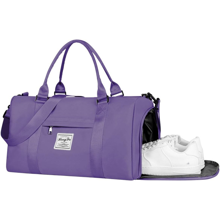 Спортивна сумка Flintronic: дорожня сумка, містка для подорожей, з відділенням для взуття та мокрих речей, водонепроникна, для чоловіків та жінок, чорна (#3 фіолетовий)