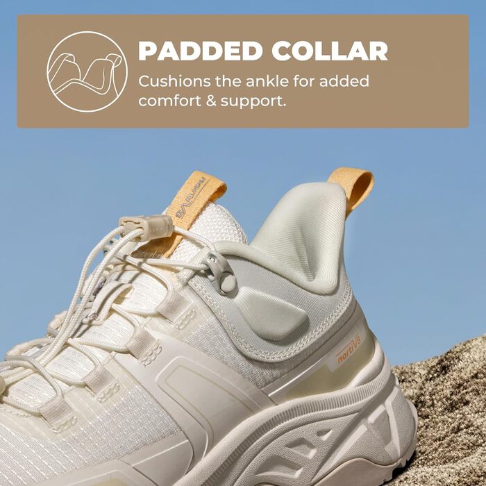 Жіночі трекінгові черевики NORTIV 8 - легкі, дихаючі, для хайкінгу та роботи (36.5 EU, Бежевий)