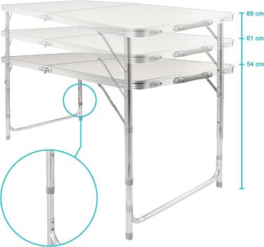 Складаний багатофункціональний стіл GOODS+GADGETS 120x60 см: для кемпінгу, ринку, саду, фестивалів