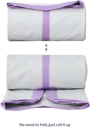 Гімнастичний мат Air Track для тумблінгу та йоги з електричним насосом, водонепроникний та протиковзний, фіолетовий (300x100x10 см)