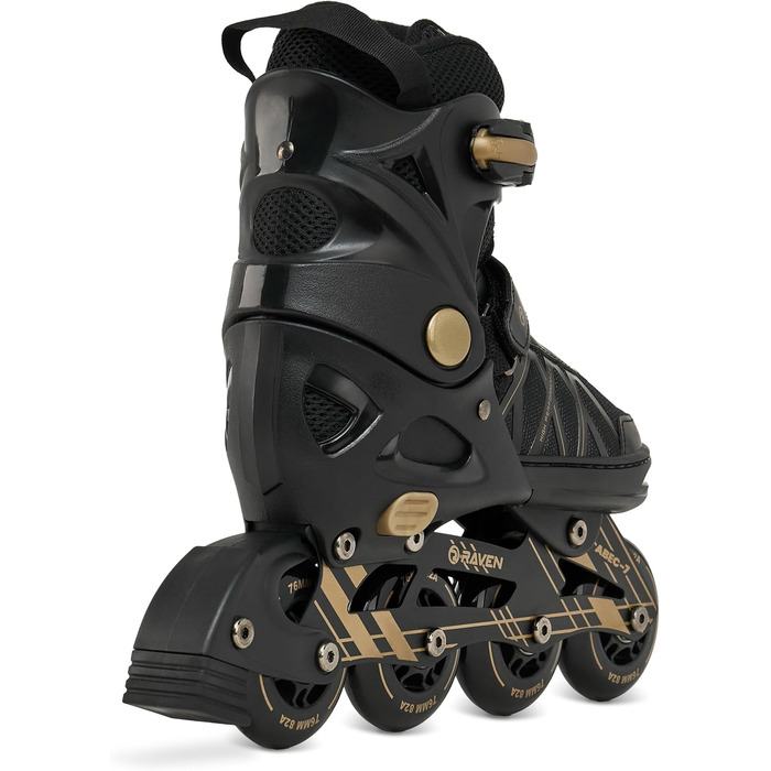 Інлайнери роликові ковзани RAVEN Expert для дітей та дорослих, регульовані 40-43 (25,5-28см), колір золотий