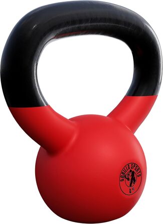 Kettlebell GORILLA SPORTS 2-32 кг, чавунний, вініловий, для фітнесу та силових тренувань