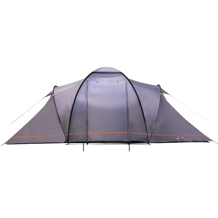 Намет Portal Outdoors Beta 6: Сірий, 2-кімнатний, просторий, з сумкою для зберігання - для кемпінгу та відпочинку на природі