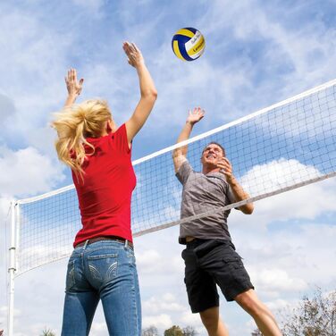 Волейбольний м'яч Lemondo PU для пляжного волейболу, м'який, водостійкий, з насосом. Підходить для гри в приміщенні та на вулиці. Білий.