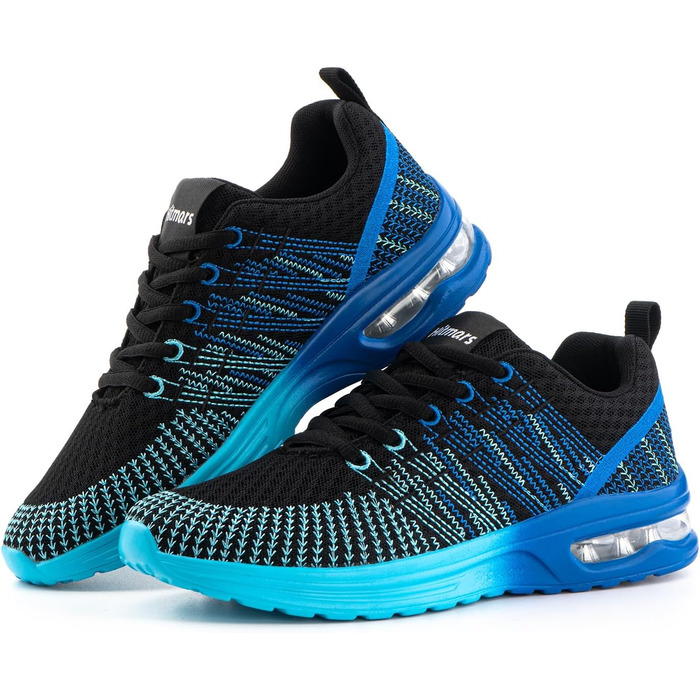 Жіночі кросівки для бігу Hitmars: спортивне взуття з повітряною подушкою, дихаюче, антиковзне, легке, для бігу по вулицях, снікерси, для джогінгу, фітнесу та ходьби. Розміри EU 36-42 (блакитні, 42 EU)