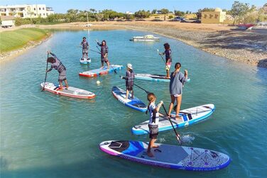 Дитяча SUP-дошка F2 Ocean 9'2'' з алюмінієвим веслом 280x67 см, надувна, комплект для дітей