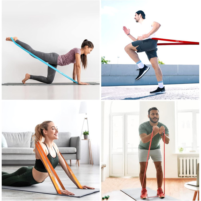 Фітнес гумки CFX: 8 шт. з дверним кріпленням, сумкою та інструкцією для фітнесу, розтяжки, йоги та силових тренувань