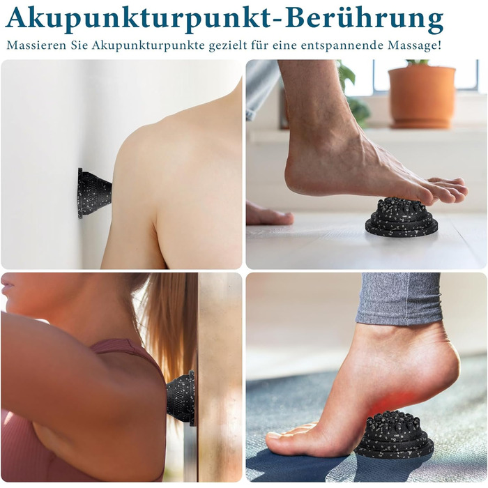 Ролик для фасції Blackroll: комплект для масажу та розслаблення м'язів (з м'ячиком)