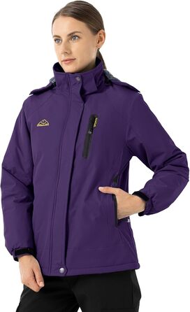 Жіноча зимова куртка YSENTO, водонепроникна, софтшел, тепла, вітрозахисна, для сноуборду та активного відпочинку (фіолетовий, S)